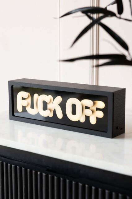 Fuck Off Light Box By Rockett St George Ufurnish
