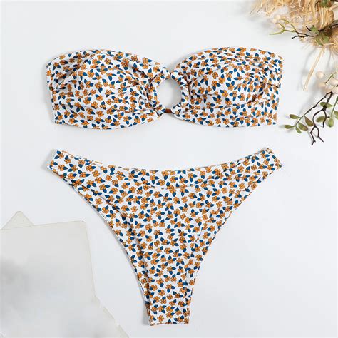 Dihao Two Piece Bikini For Women Clearance Plus Size Women S New Split Swimsuit Sexy Casual High