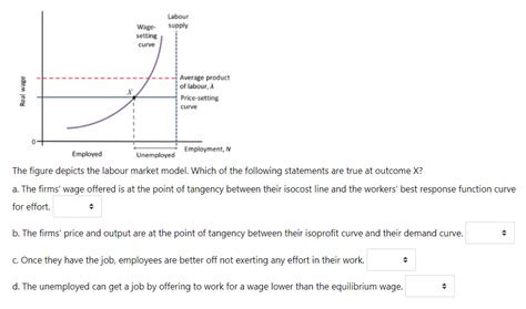 Solved Labour Supply Wage Setting Curve Real Wage X Average Chegg