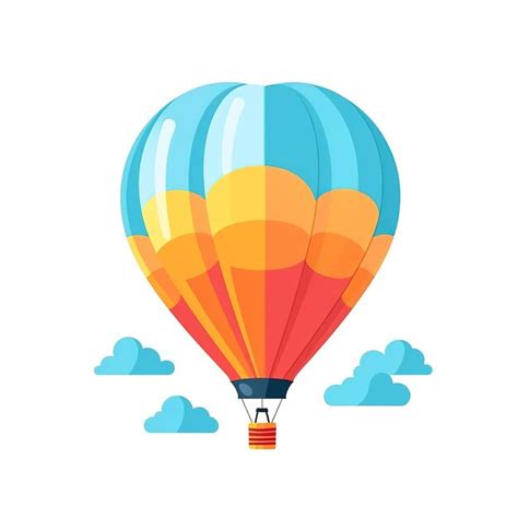 Premium Ai Image Cute Cartoon Hot Air Balloon