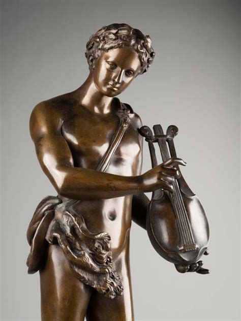 Proantic Jeune éphèbe à la lyre bronze fin XIXème siècle