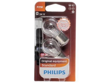 PHILIPS Standard P21W, 24 V, 21 W, weiss, BA15s, duo | LKW-Lampen ...