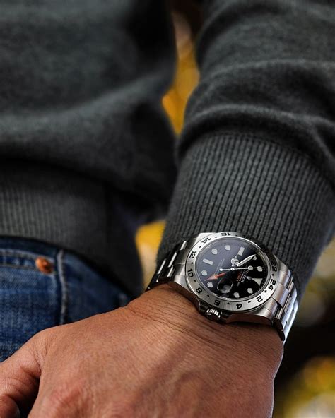 Rolex Explorer Ii Black On Wrist Outlet Bellvalefarms