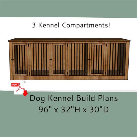 Triple Dog Kennel Furniture Plans Large Dog Crate Furniture Plans Diy