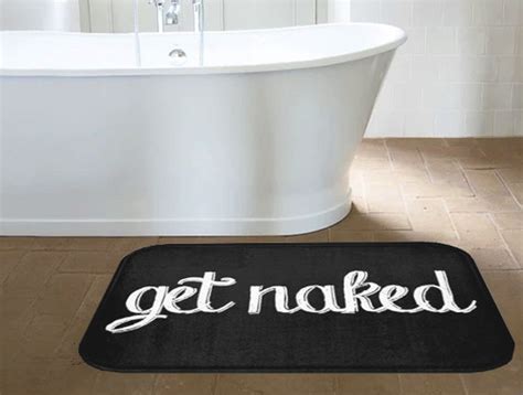 Get Naked Bath Mat Bath Mats And Rugs Bath Mat Etsy