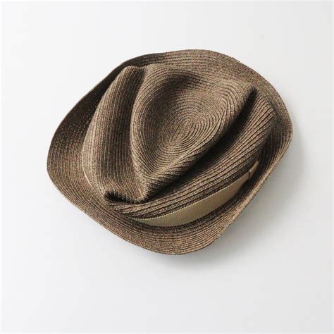 マチュアーハ mature ha BOXED HAT 4 5cm brim ボックスハット ブラウン2400013634748 メルカリ