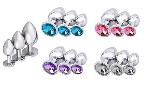 Up To Off On Stainless Steel Jeweled Anal Groupon Goods