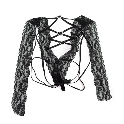 Pcs Women Sexy Lingerie Black G String Lace Floral Sling Nightwear