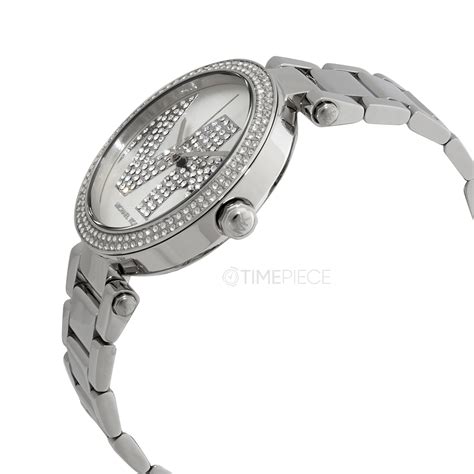 Michael Kors Parker Quartz Crystal Silver Dial Ladies Watch MK6658