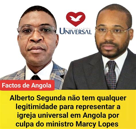 Alberto Segunda já não é líder da IURD Angola JORNAL FACTOS DE ANGOLA