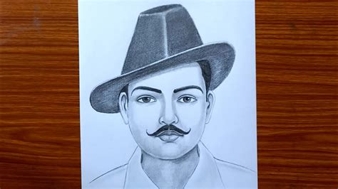 How To Draw Bhagat Singh Face Pencil Sketch Easy Drawing YouTube