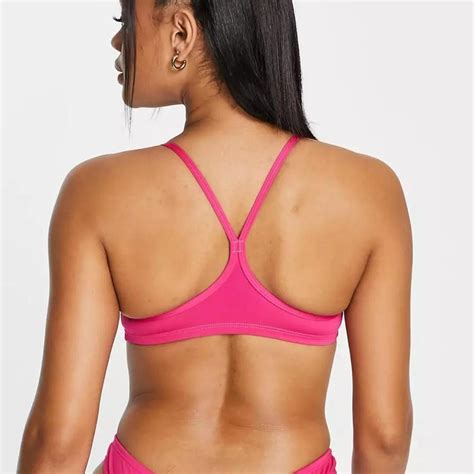 Nike Sports Swimming Bikini TOP ONLY In Pink Size Depop