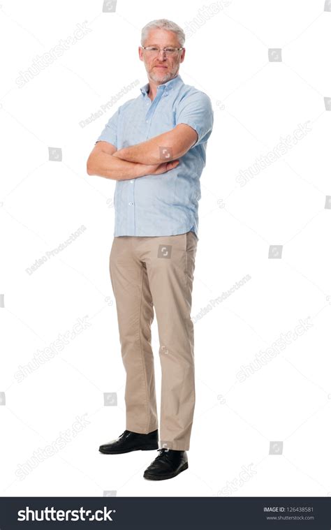 Full Length Mature Man Isolated On Stock Photo 126438581 Shutterstock