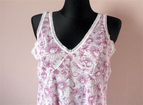 Soviet Vintage Lingerie Lace Camisole Pink Floral Dre Gem