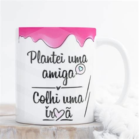 Caneca Personalizada Amizade Amiga Porcelana Ml Shopee Brasil