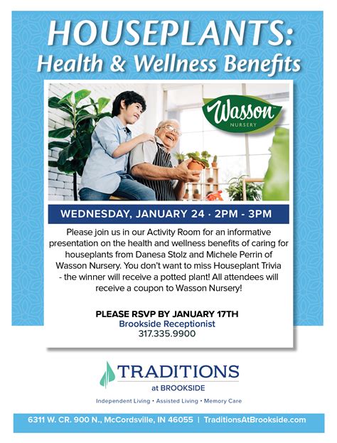 Houseplants: Health & Wellness Benefits - Traditions at Brookside