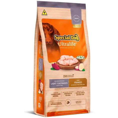 Racao Para Caes Castrados - Ração Special Dog Ultralife Light para Cães Castrados de Raças Pequenas ...