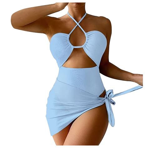 REORIAFEE High Waisted Bathing Suits For Women Plus Size Fashionable Bikini Strap Bikini Deep V
