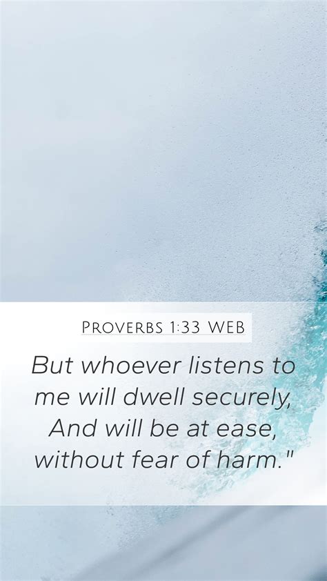 Proverbs 1 33 Web Mobile Phone Wallpaper But Whoever Listens To Me