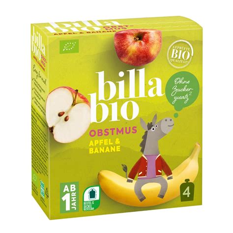 BILLA Bio Obstmus Apfel Banane 4er BILLA Online Shop