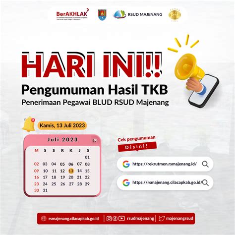 Pengumuman Test Kemampuan Bidang TKB Pegawai Non ASN BLUD RSUD