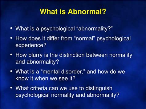 defining abnormal behavior part  january   psyc