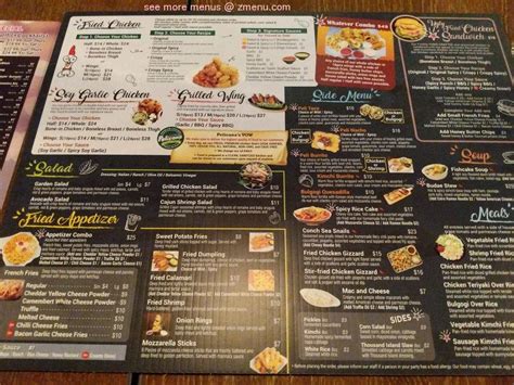 Menu At Pelicana Chicken Restaurant New York City 47 08 Greenpoint Ave