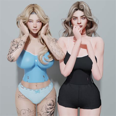 Victoria Secret Cara Delevinge And Hot Babe Brooklyn Blue The Sims 4 Sims LoversLab