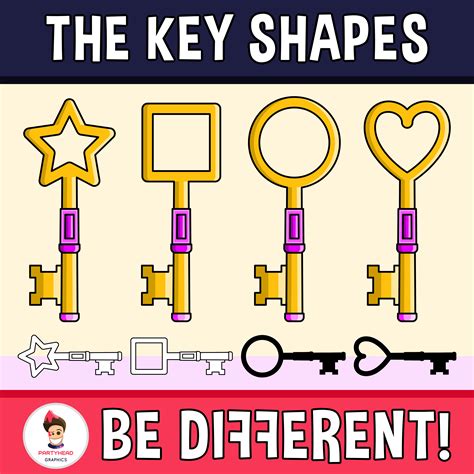 Key Shapes Clipart Geometry Math 2D | Shapes, Clip art, Heptagon