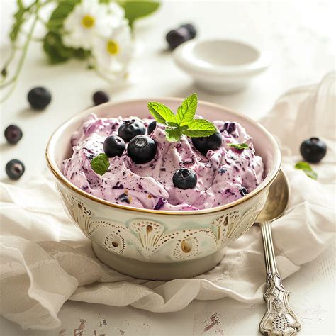 Blueberry Shrikhand Makhana Fruit Shrikhand New