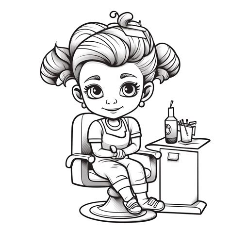 Classic Barber Shop Coloring Coloring Page