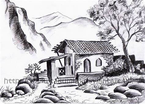 how to draw landscape drawing
