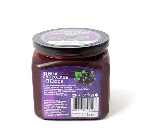 Купить Фруктовое пюре замороженное "Proff Puree", черная смородина, 500 ...