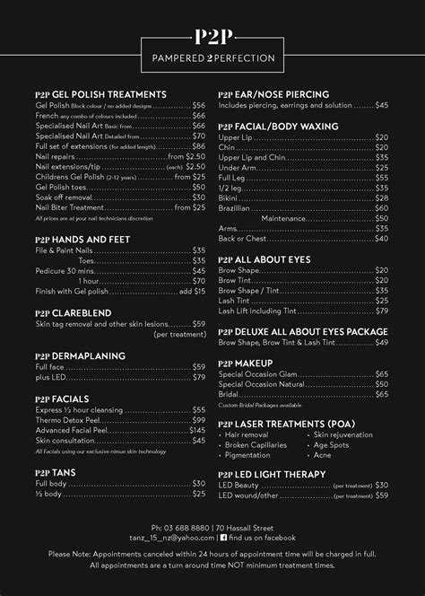Here’s our updated pricelist As... - Pampered to Perfection | Facebook