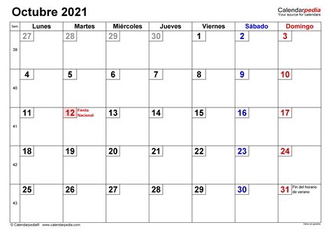 Calendario Lunar Octubre 2021 12