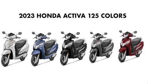 honda activa  colors red grey black blue white gaadikey