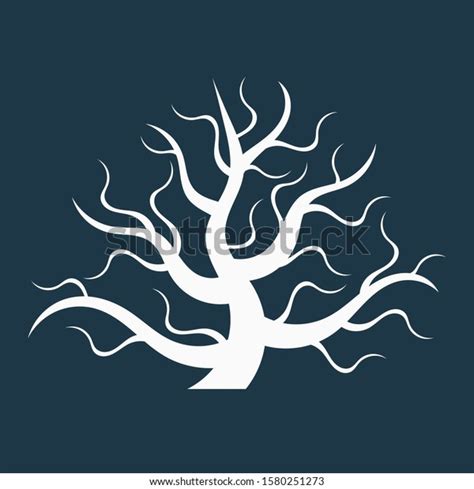 Silhouette Winter Naked Tree Without Leaves vector de stock libre de regalías