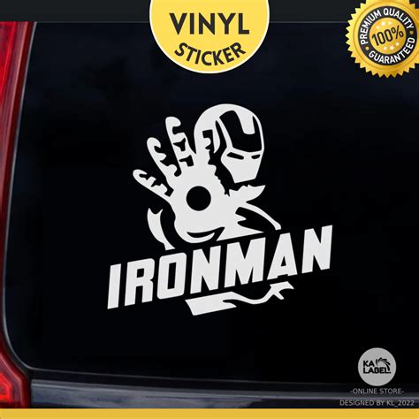 ready stock ironman logo vinyl decal sticker  car bike