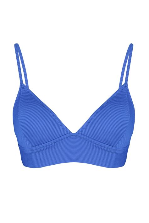 TRENDYOLMİLLA Saks Üçgen Dokulu Bikini Üstü TBESS21BU0085 Fiyatı Yorumları Trendyolmilla