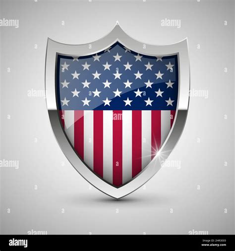 Eps10 Vector Patriotic Shield With Flag Of Usa An Element Of Impact For The Use You Want To