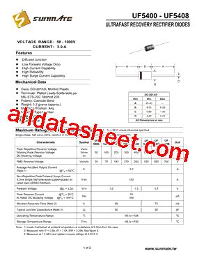 UF5402 Datasheet(PDF) - SUNMATE electronic Co., LTD