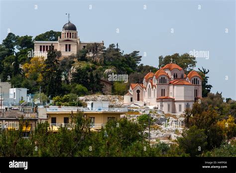 Atenas Grecia Vista desde el areópago debajo de la Acrópolis El