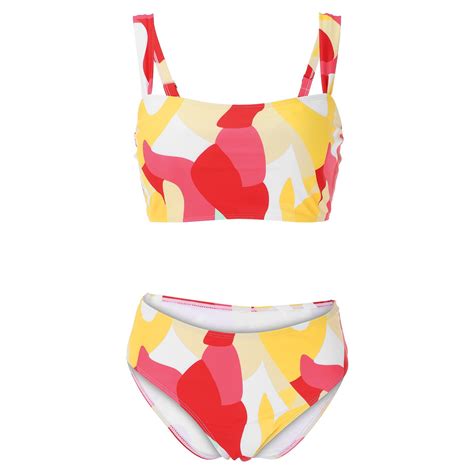 Xuapaodt Women S Bikini Set Women S Sexy Tie Dye Does Not Position The Printed Bust Split