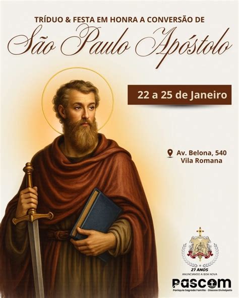 Dia De Sao Paulo Apostolo - Conversão de São Paulo Apóstolo é celebrada em Divinópolis - Portal MPA