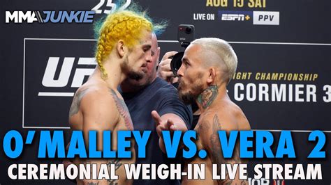 UFC 299 O Malley Vs Vera 2 Ceremonial Weigh Ins Live Stream Friday