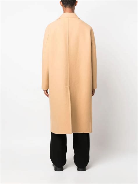 Jil Sander Double Breasted Virgin Wool Coat In Nude ModeSens