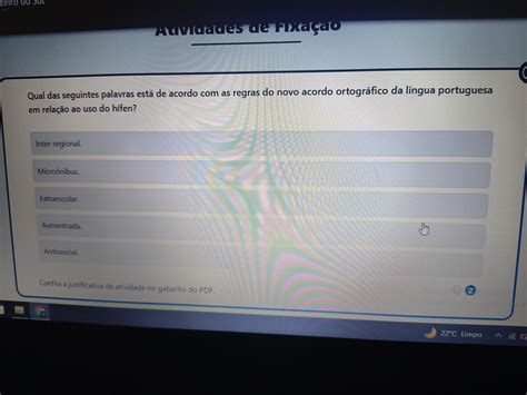 Qual Das Seguintes Palavras - Qual das seguintes palavras está de acordo com as regras do novo acordo ...