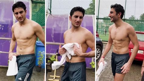 Netizens DROOL Over Ibrahim Ali Khan S HOT BOD As He Flaunts Toned Abs In Rain Post Match