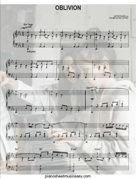 Oblivion sheet music - C minor