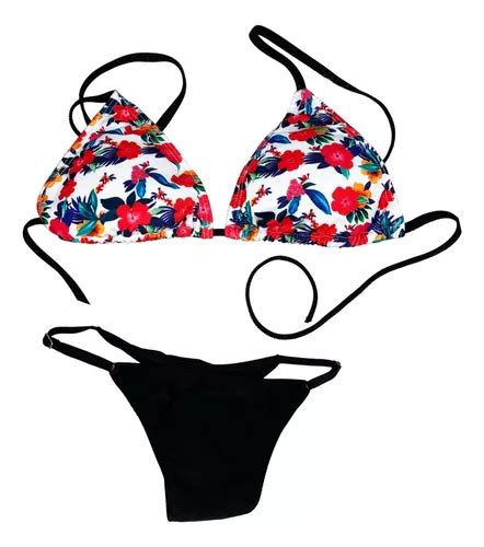 Malla Bikini Dos Piezas Flor Colores